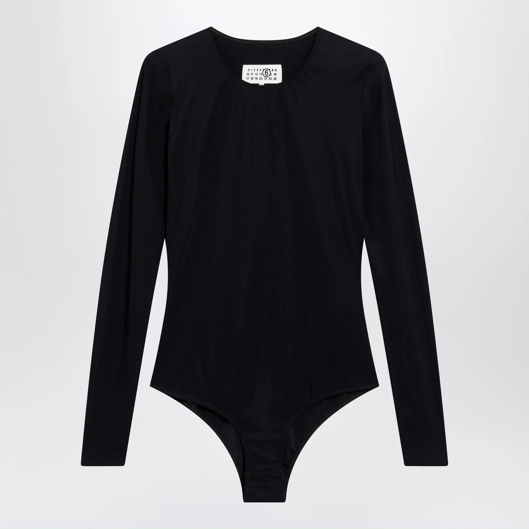 MM6 Maison Margiela - Black lycra jersey bodysuit Brand Apparel &amp; Accessories > Clothing > One-Pieces > Leotards &amp; Unitards L