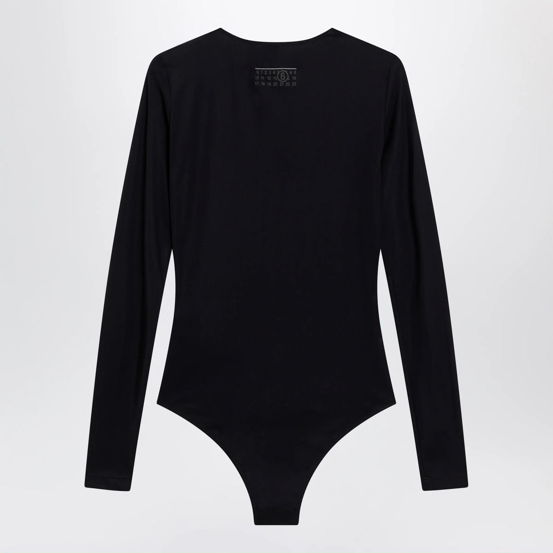 MM6 Maison Margiela - Black lycra jersey bodysuit Brand Apparel &amp; Accessories > Clothing > One-Pieces > Leotards &amp; Unitards L