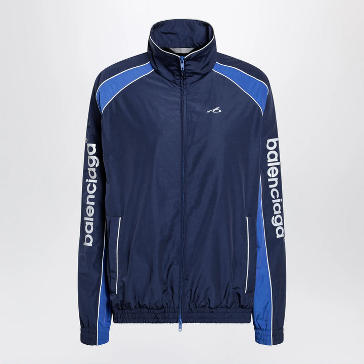 Balenciaga - Navy blue Techwear zip-up jacket in cotton blend Brand Apparel &amp; Accessories > Clothing > Outerwear > Coats &amp; Jackets XS