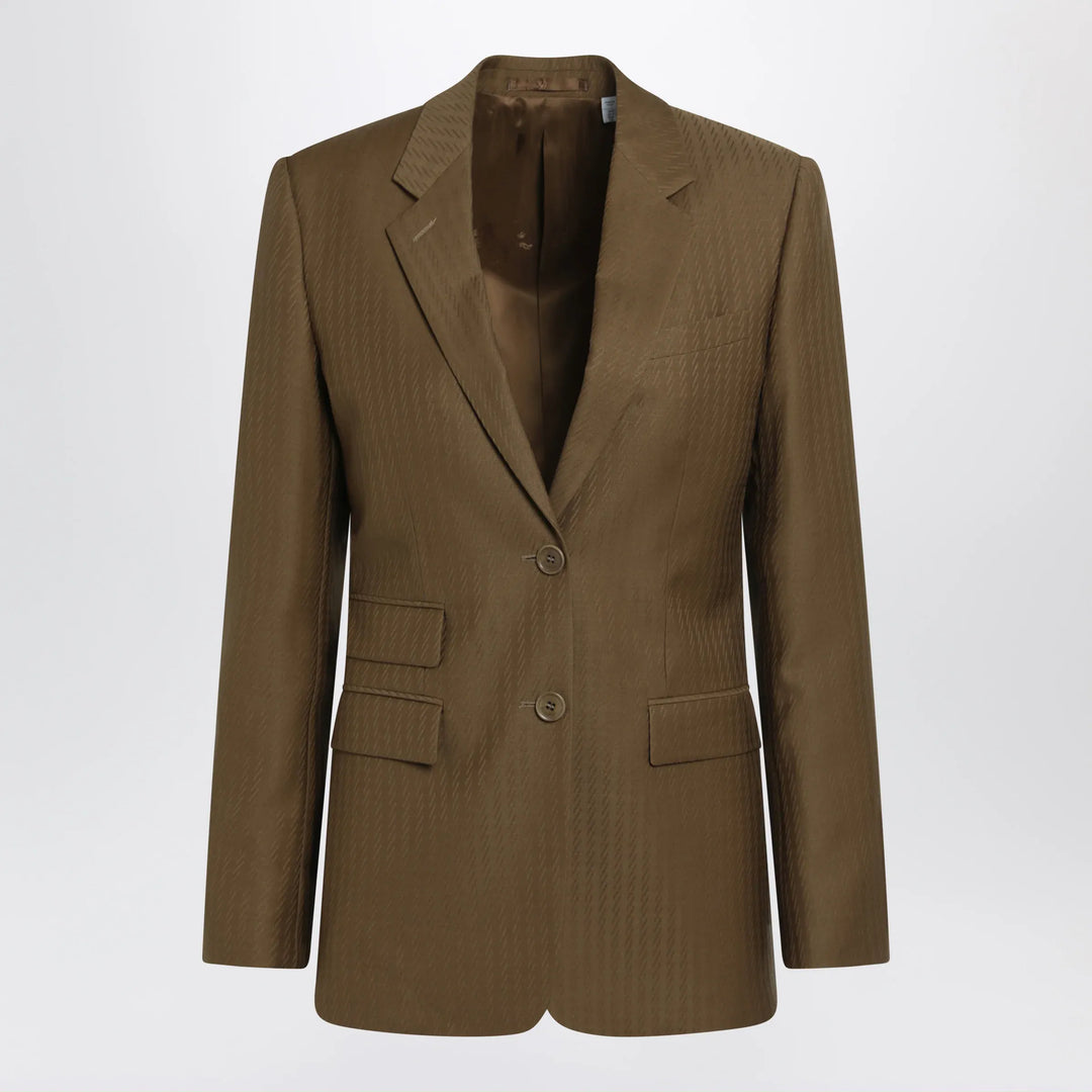 Burberry - Tailored single-breasted wool and mohair brown jacket Brand Apparel &amp; Accessories > Clothing > Outerwear > Coats &amp; Jackets