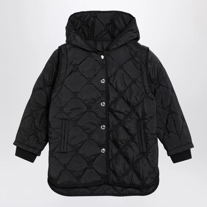 Givenchy - Black quilted parka with removable sleeves Brand Apparel &amp; Accessories > Clothing > Outerwear > Coats &amp; Jackets 10Y