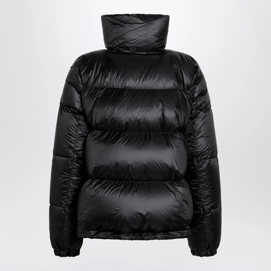 Sacai - Black down jacket with asymmetrical zip Brand Apparel &amp; Accessories > Clothing > Outerwear > Coats &amp; Jackets
