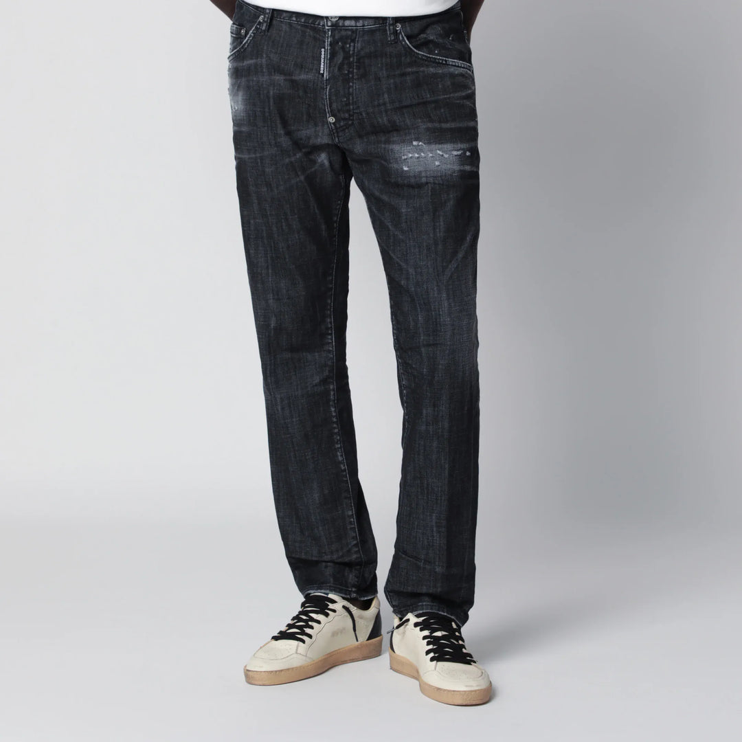 Dsquared2 - Black washed-effect distressed jeans Brand Apparel & Accessories > Clothing > Pants 46 IT