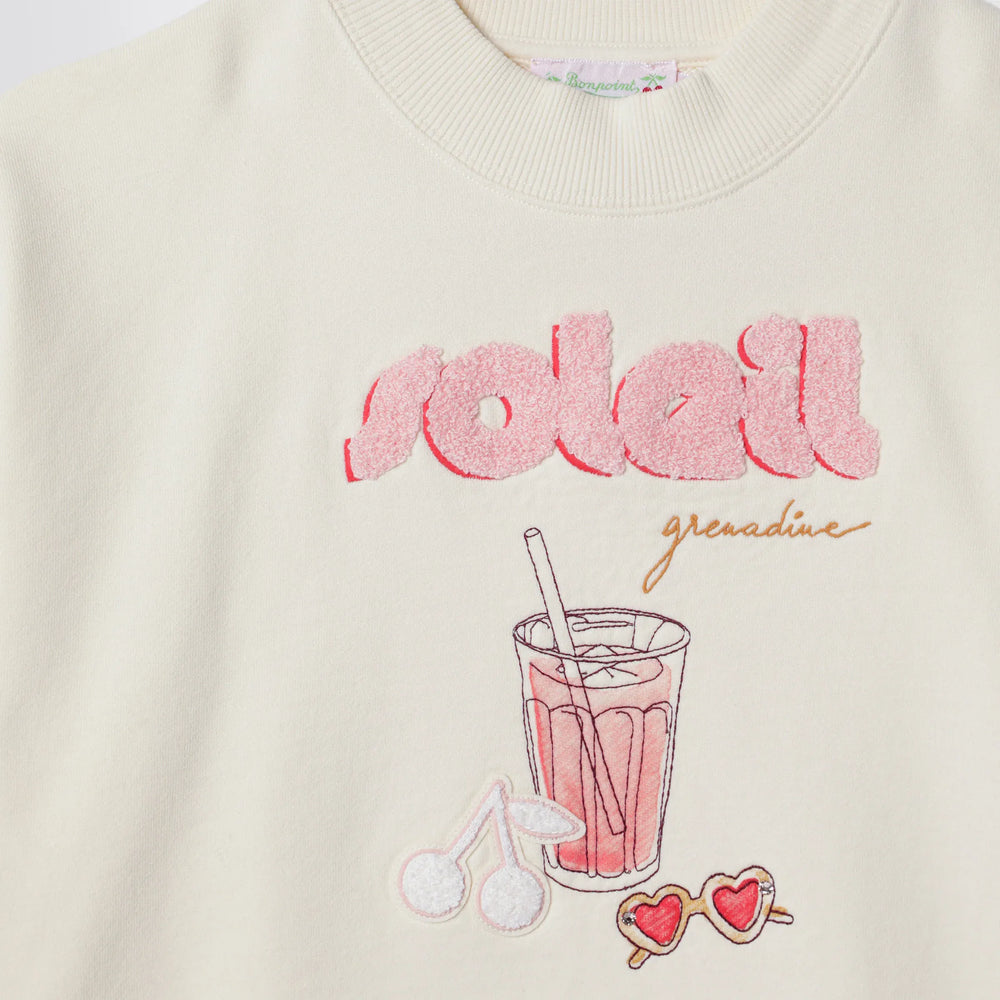 Bonpoint - Écru cotton sweatshirt Brand Apparel & Accessories > Clothing > Shirts & Tops