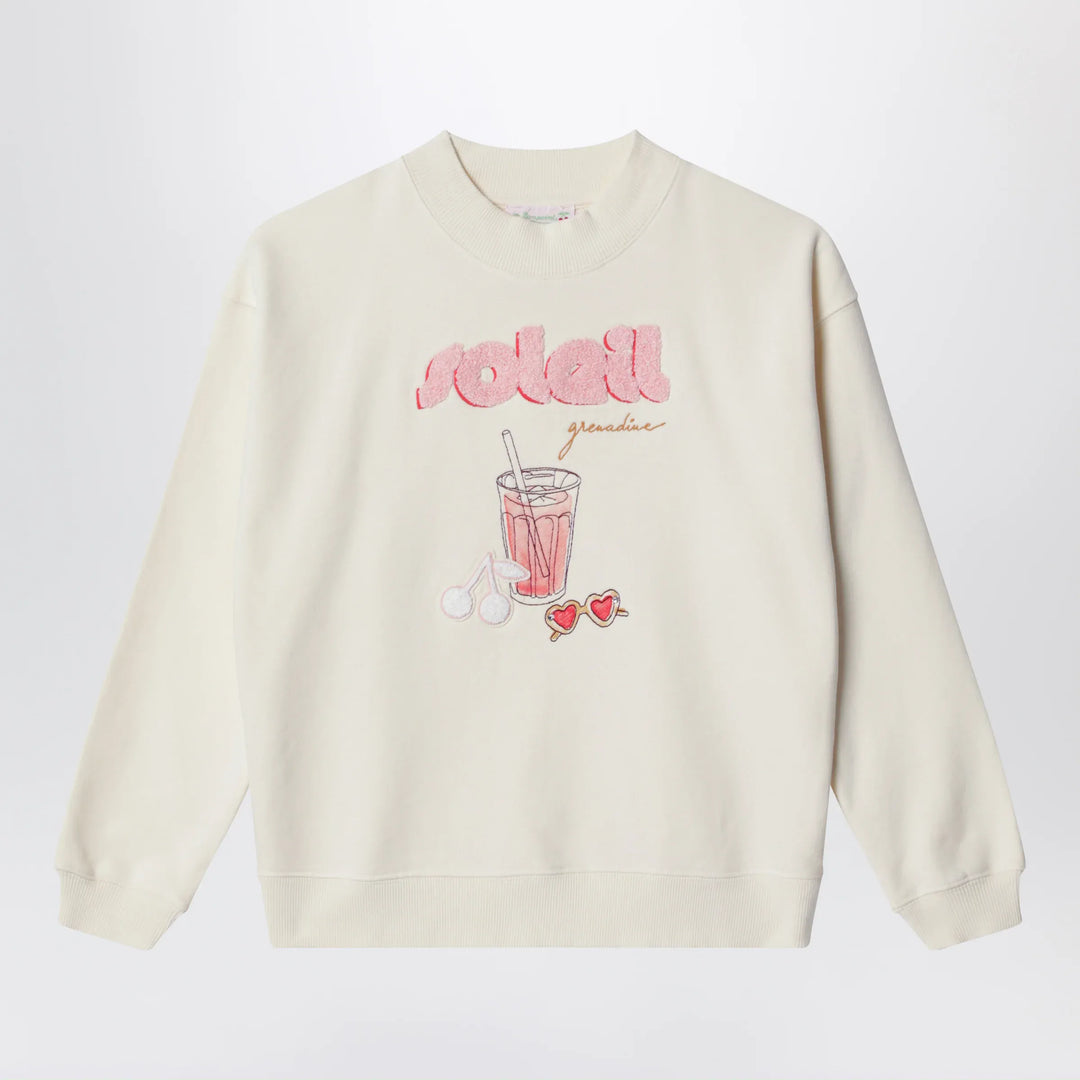 Bonpoint - Écru cotton sweatshirt Brand Apparel & Accessories > Clothing > Shirts & Tops 4