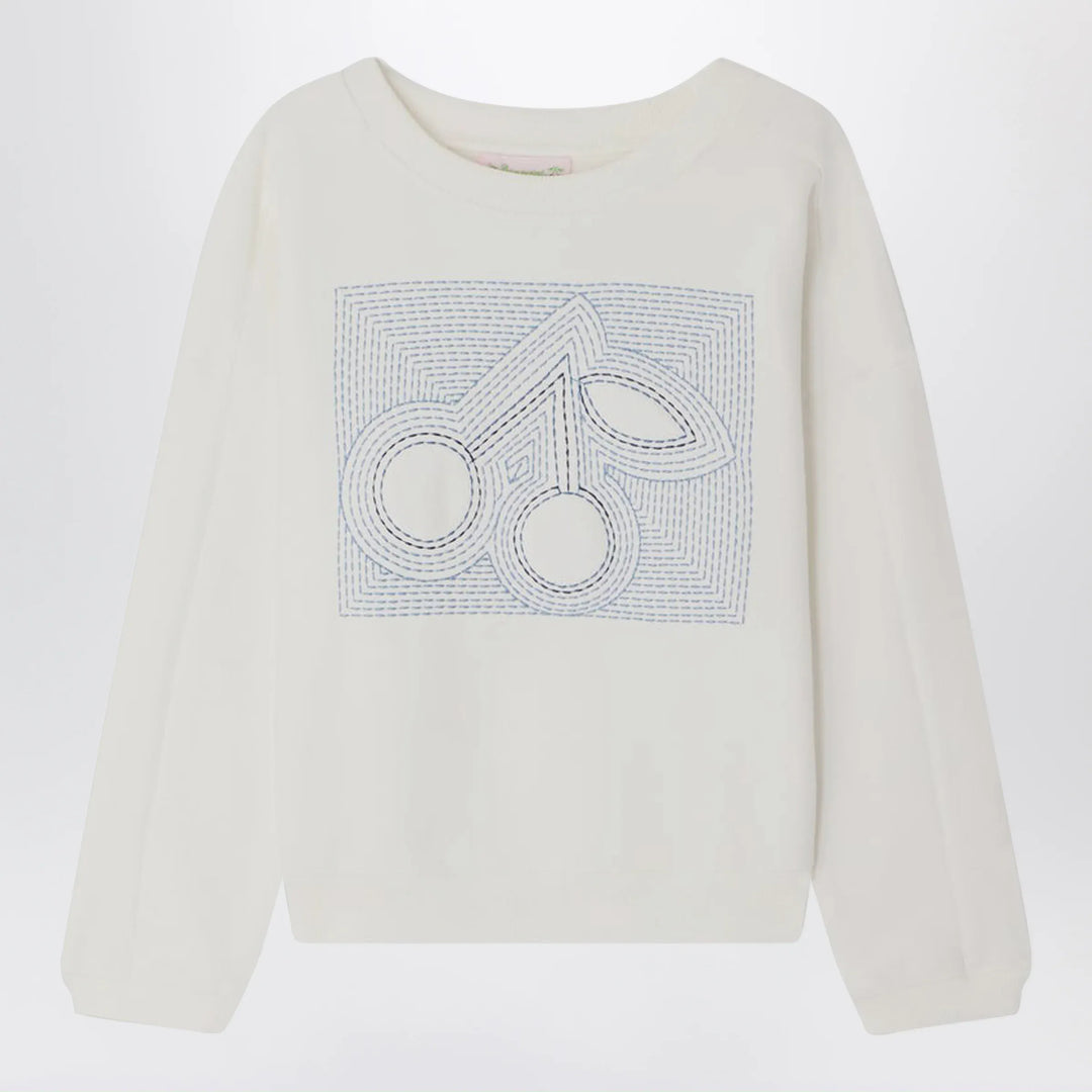 Bonpoint - Gena white sweatshirt with embroidered cherries Brand Apparel & Accessories > Clothing > Shirts & Tops 4