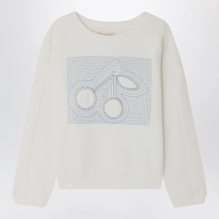 Bonpoint - Gena white sweatshirt with embroidered cherries Brand Apparel &amp; Accessories > Clothing > Shirts &amp; Tops 4