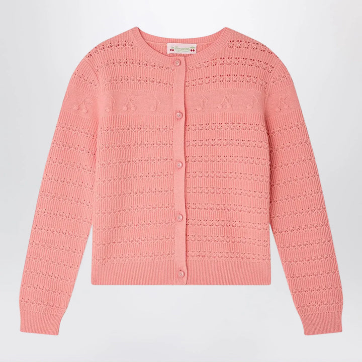 Bonpoint - Mia cardigan with cherries and musical notes in wool blend Brand Apparel &amp; Accessories > Clothing > Shirts &amp; Tops