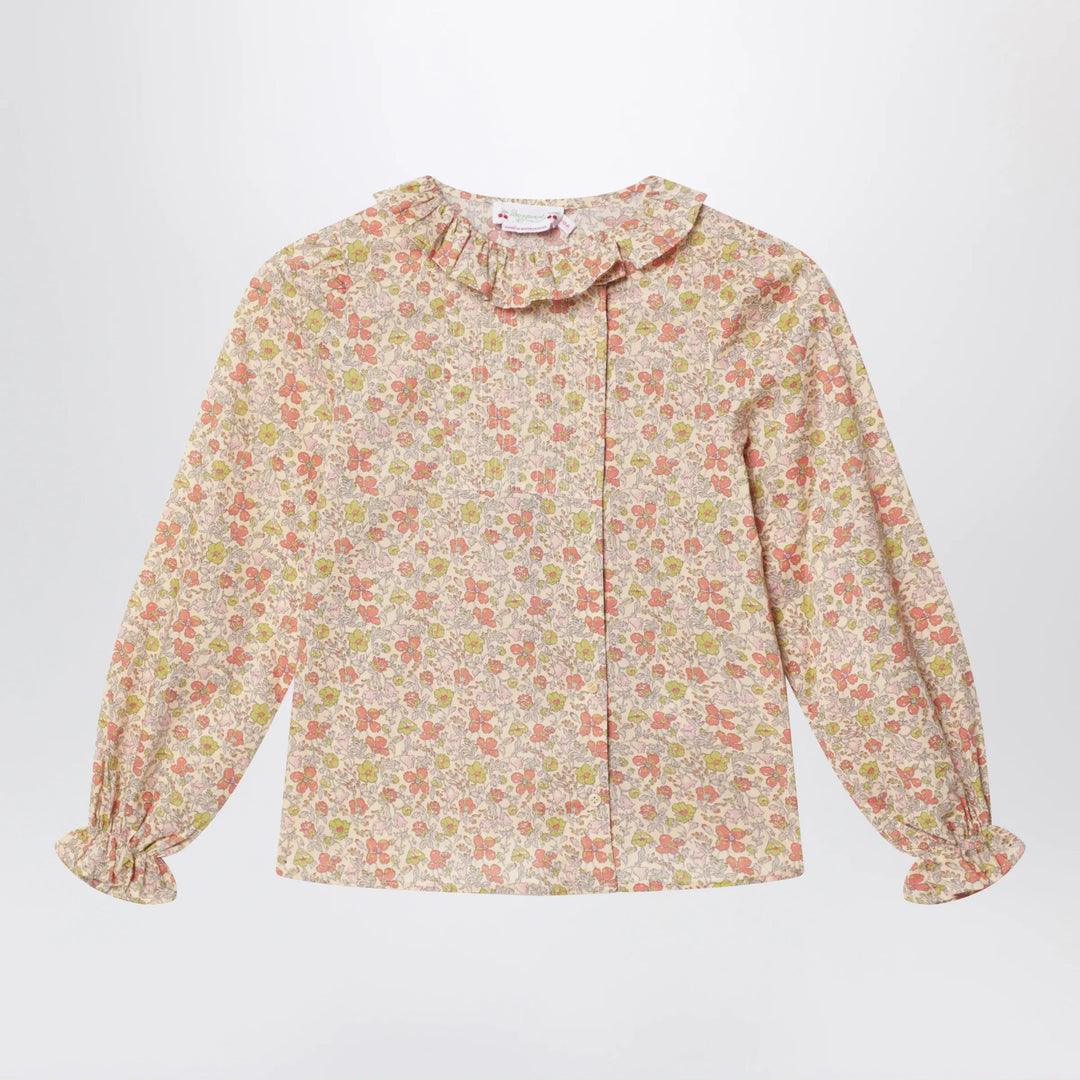 Bonpoint - Pink Liberty fabric shirt Brand Apparel &amp; Accessories > Clothing > Shirts &amp; Tops