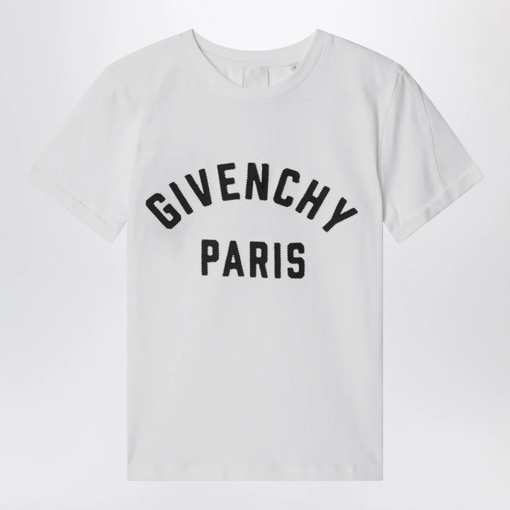 Givenchy - White T-shirt with embroidered logo Brand Apparel &amp; Accessories > Clothing > Shirts &amp; Tops 6
