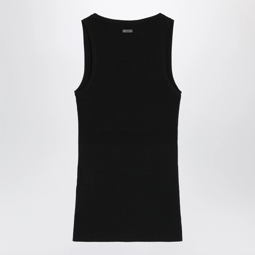 Max Mara - Black ribbed tank top Brand Apparel & Accessories > Clothing > Shirts & Tops