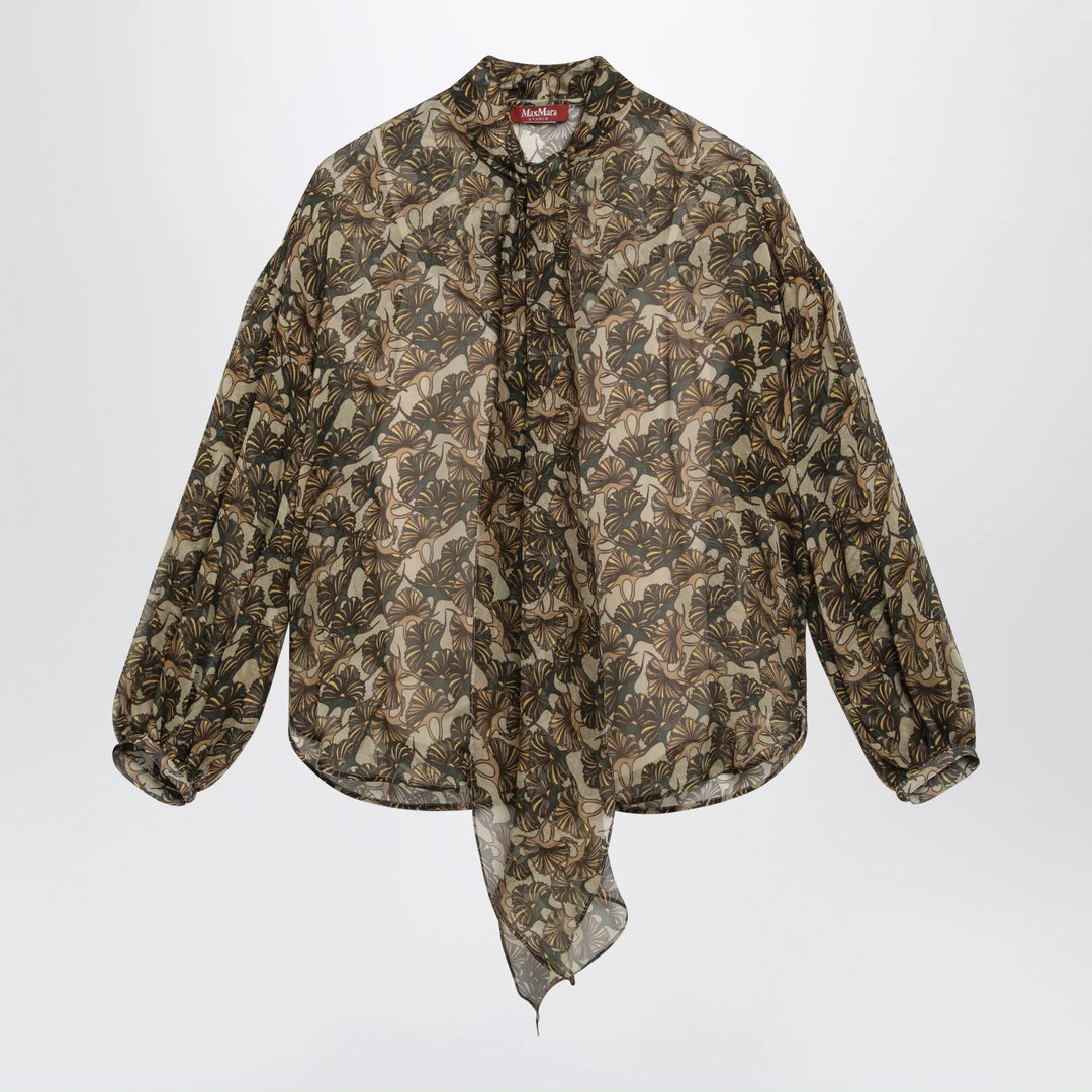 Max Mara Studio - Printed silk chiffon blouse Brand Apparel & Accessories > Clothing > Shirts & Tops 40  IT