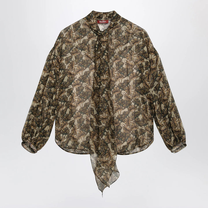 Max Mara Studio - Printed silk chiffon blouse Brand Apparel &amp; Accessories > Clothing > Shirts &amp; Tops 40  IT