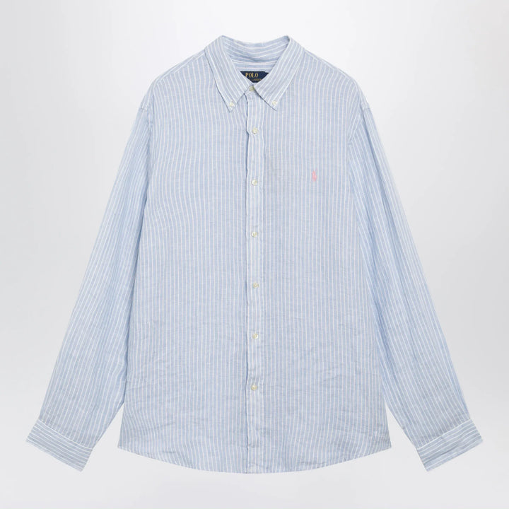 Polo Ralph Lauren - Light blue/white striped linen shirt Brand Apparel &amp; Accessories > Clothing > Shirts &amp; Tops