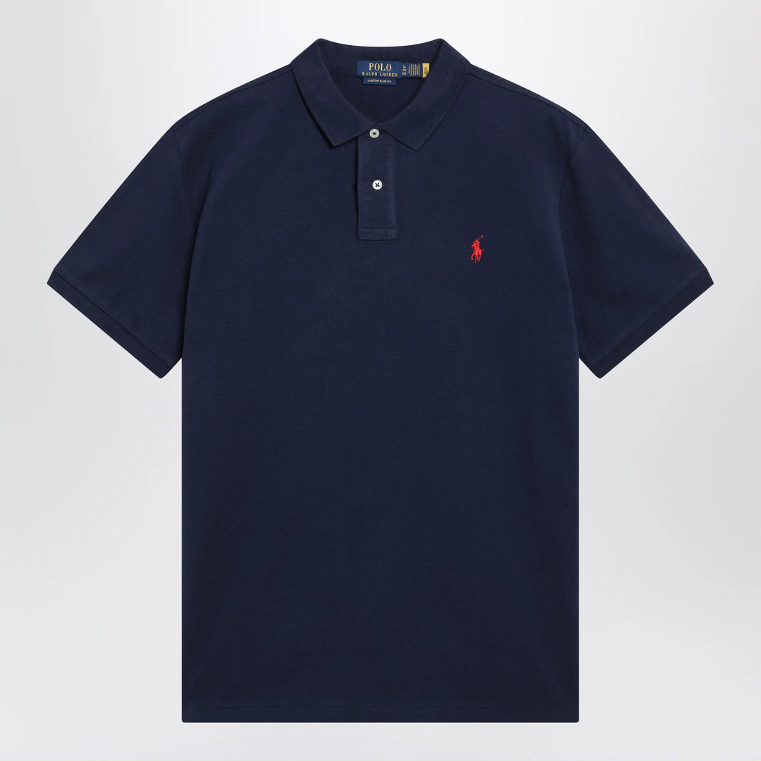 Polo Ralph Lauren - Navy cotton Custom Slim-Fit polo shirt Brand Apparel &amp; Accessories > Clothing > Shirts &amp; Tops S
