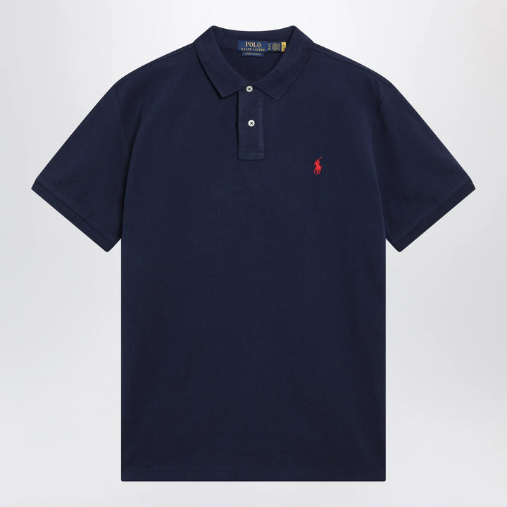 Polo Ralph Lauren - Navy cotton Custom Slim-Fit polo shirt Brand Apparel &amp; Accessories > Clothing > Shirts &amp; Tops S