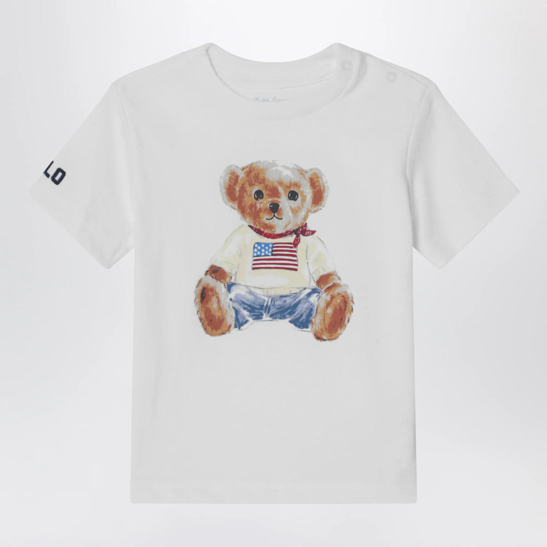 Polo Ralph Lauren - White Polo Bear T-shirt Brand Apparel & Accessories > Clothing > Shirts & Tops 3M