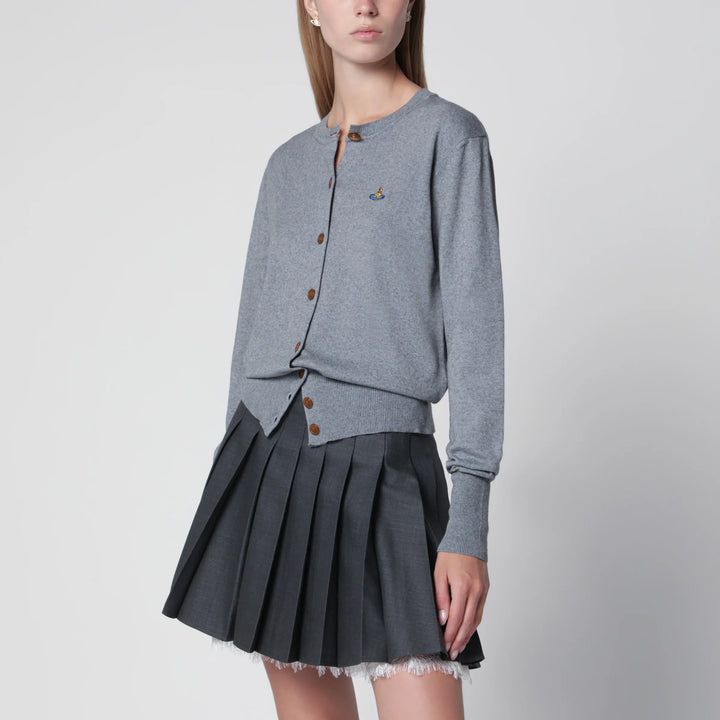 Vivienne Westwood - Bea cotton and cashmere cardigan in dark grey Brand Apparel &amp; Accessories > Clothing > Shirts &amp; Tops