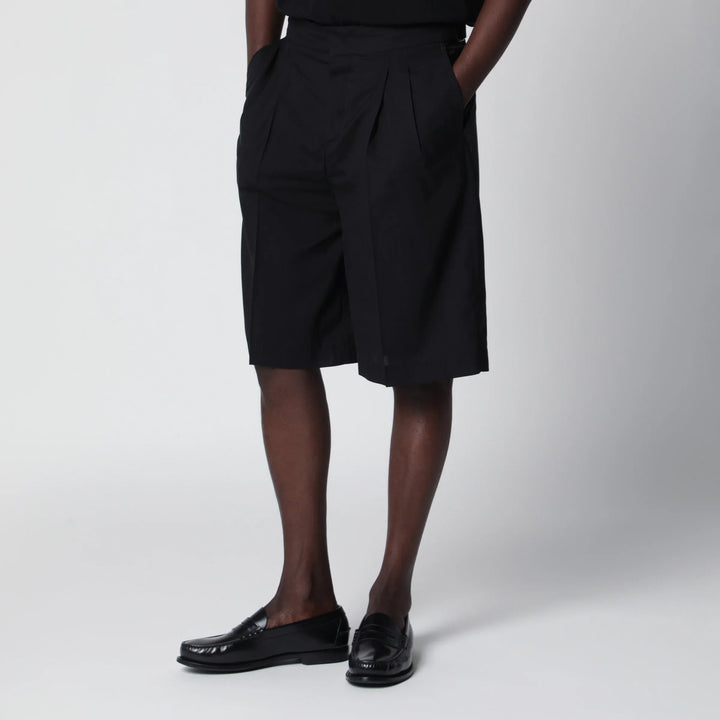 PT Torino - Black cotton Bermuda shorts Brand Apparel &amp; Accessories > Clothing > Shorts