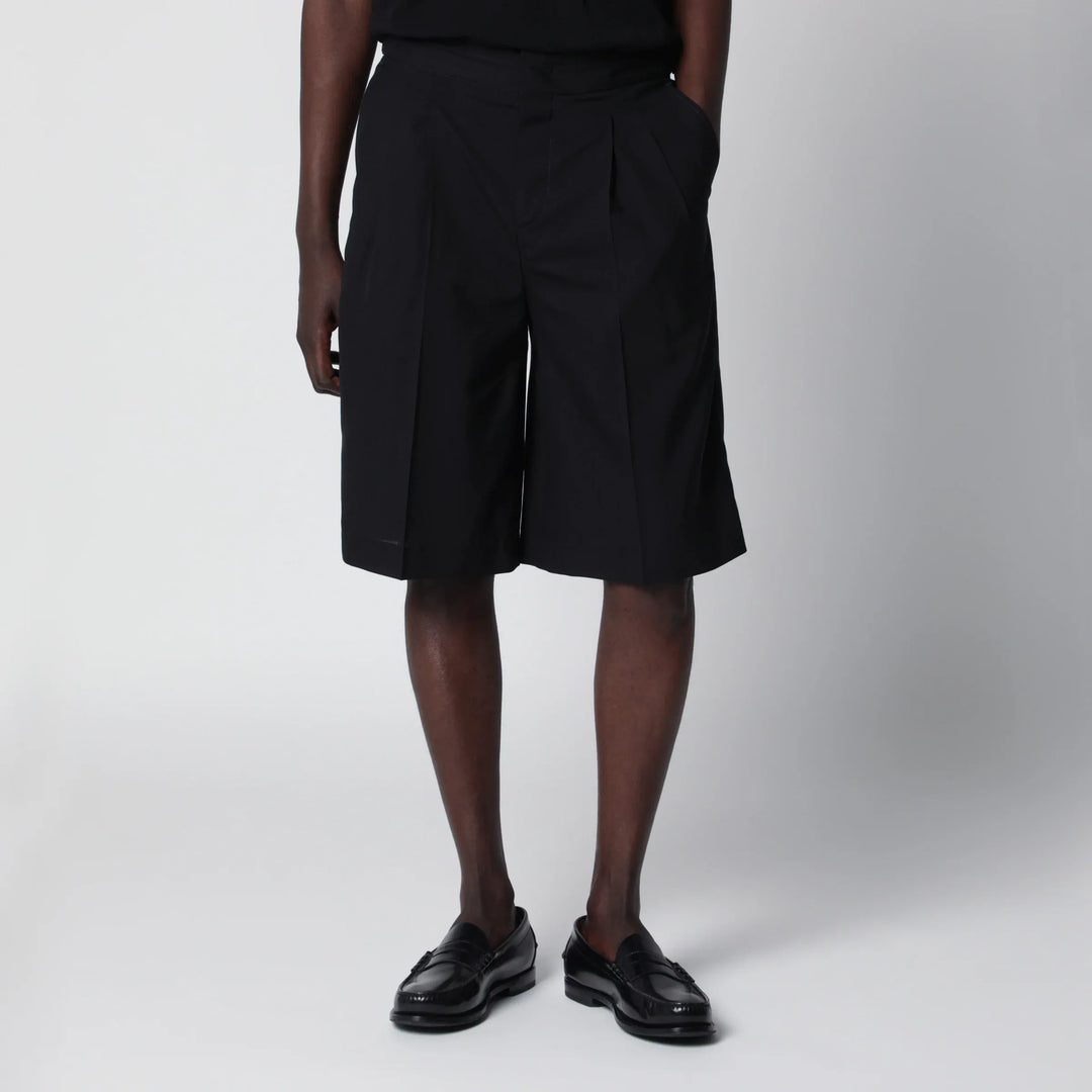PT Torino - Black cotton Bermuda shorts Brand Apparel & Accessories > Clothing > Shorts 46 IT