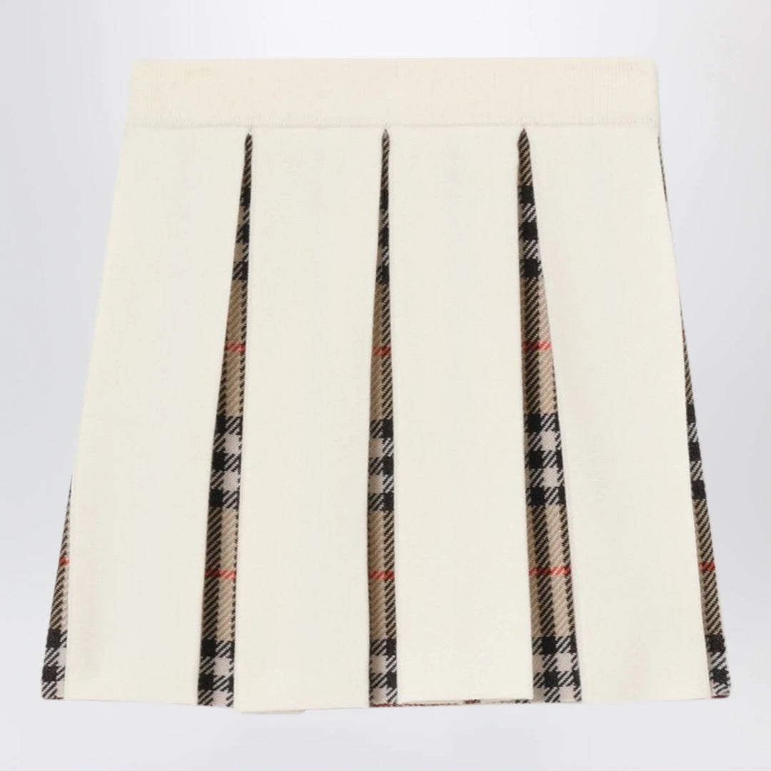Burberry - Check wool-blend pleated skirt Brand Apparel &amp; Accessories > Clothing > Skirts