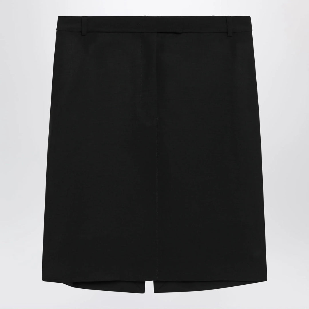 Ferragamo - Black wool and mohair skirt Brand Apparel & Accessories > Clothing > Skirts 40  IT