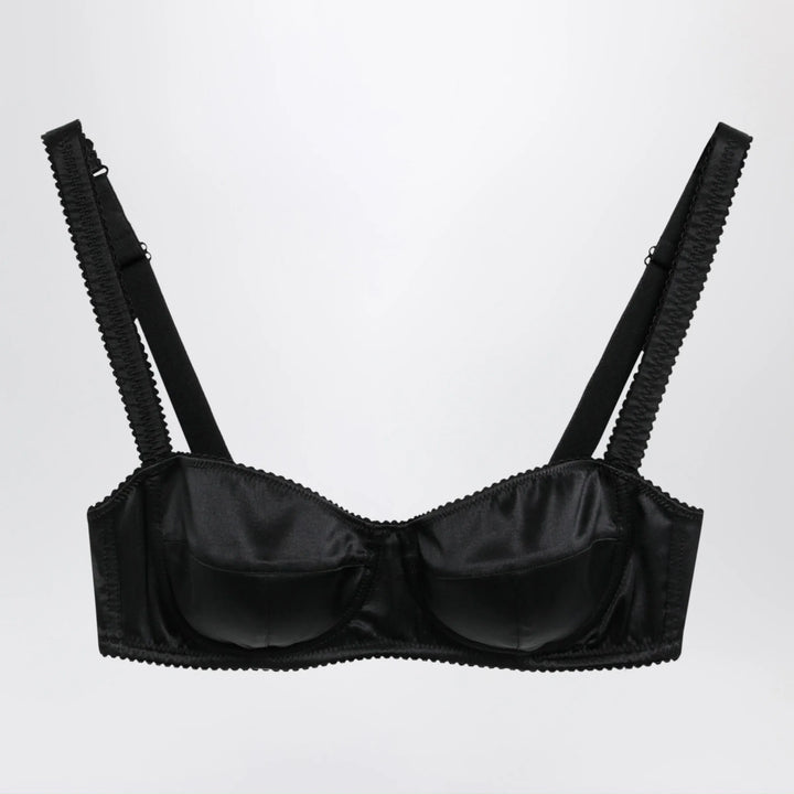 Dolce&amp;Gabbana - Balconette bra in stretch silk satin, black Brand Apparel &amp; Accessories 3B