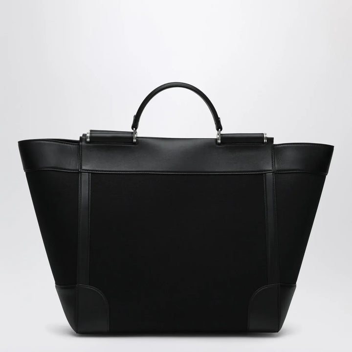 Dolce&amp;Gabbana - Black fabric and leather tote bag Brand Apparel &amp; Accessories TU