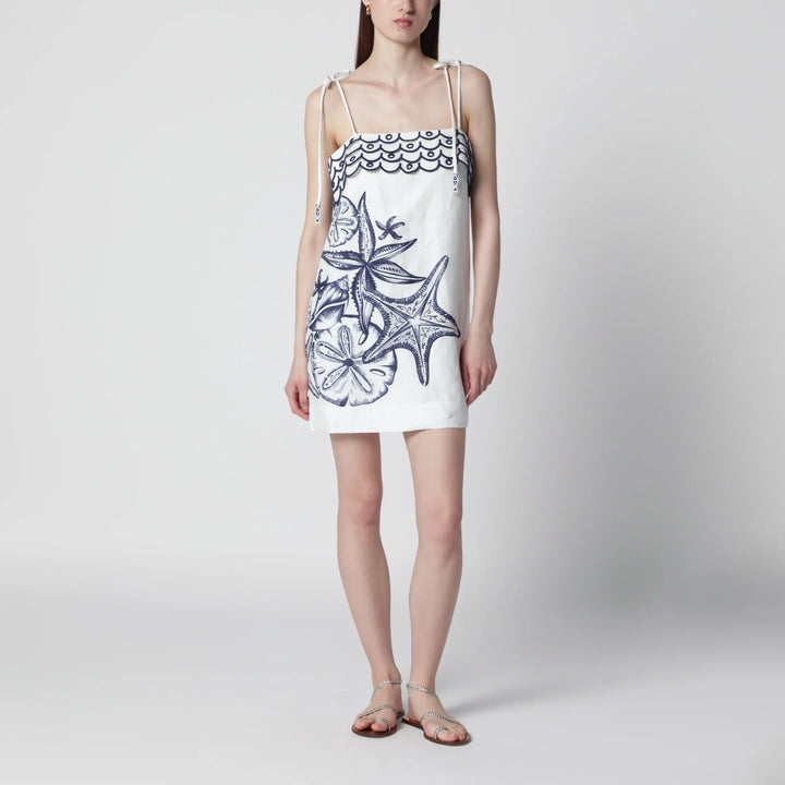 FARM Rio - Coast Stars printed linen midi dress Brand Apparel &amp; Accessories XS