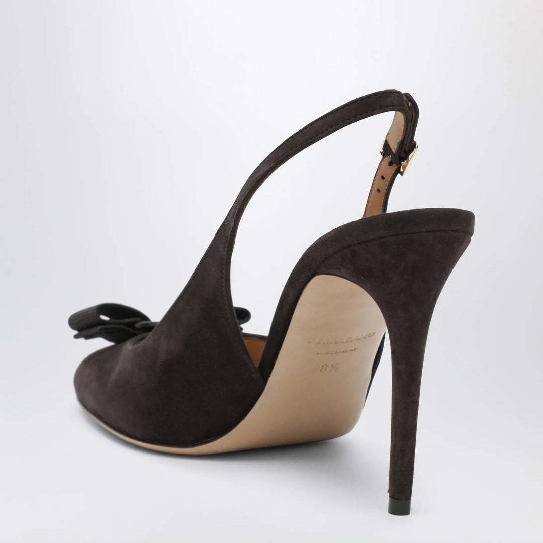 Ferragamo - Vara bow slingbacks Dark Brown Brand Apparel &amp; Accessories