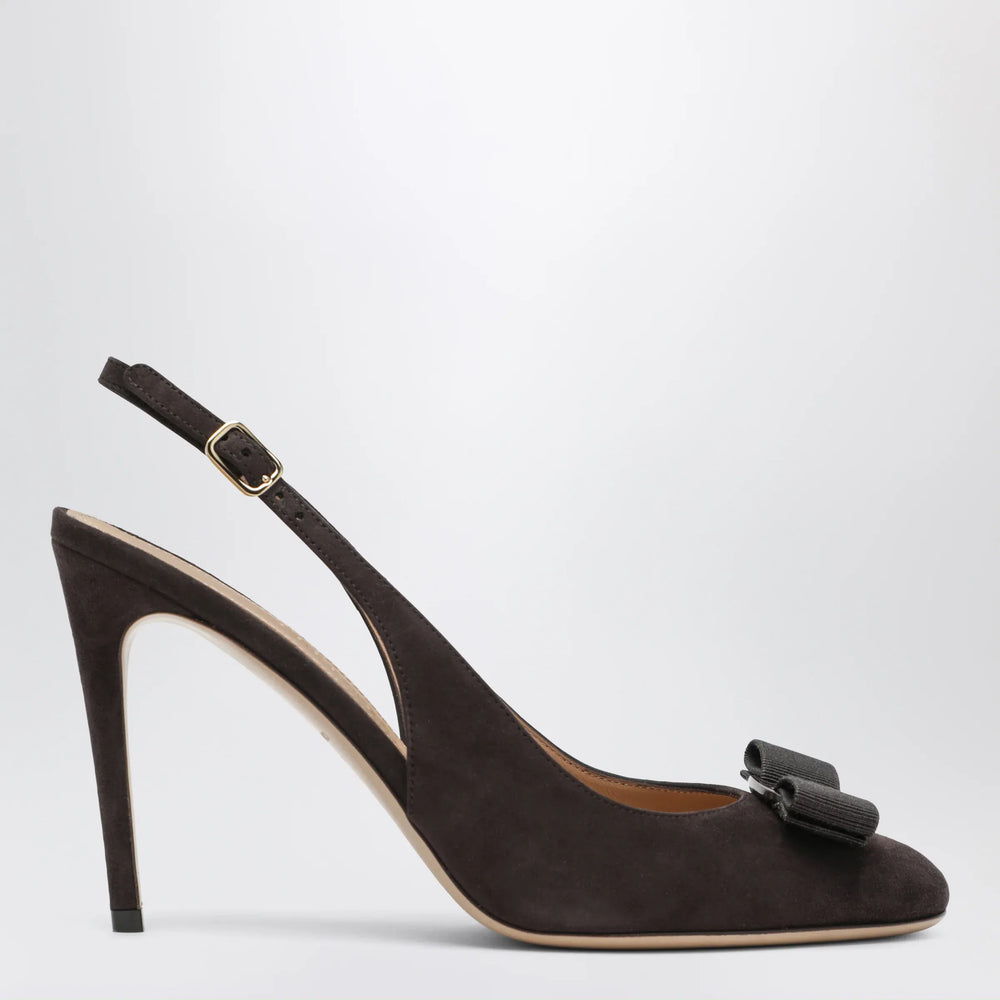 Ferragamo - Vara bow slingbacks Dark Brown Brand Apparel & Accessories 6,5 US