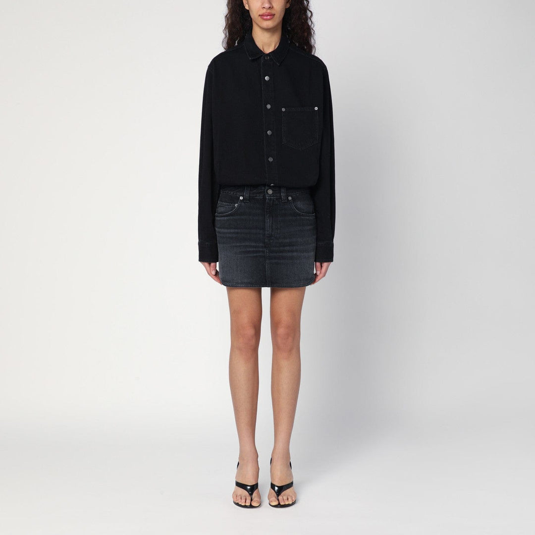 Apparel & Accessories S HAIKURE - Washed black Tamu mini dress in denim Brand