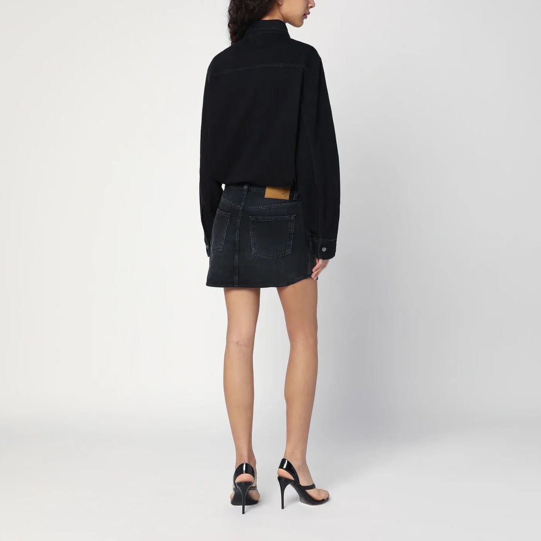 HAIKURE - Washed black Tamu mini dress in denim Brand Apparel &amp; Accessories S