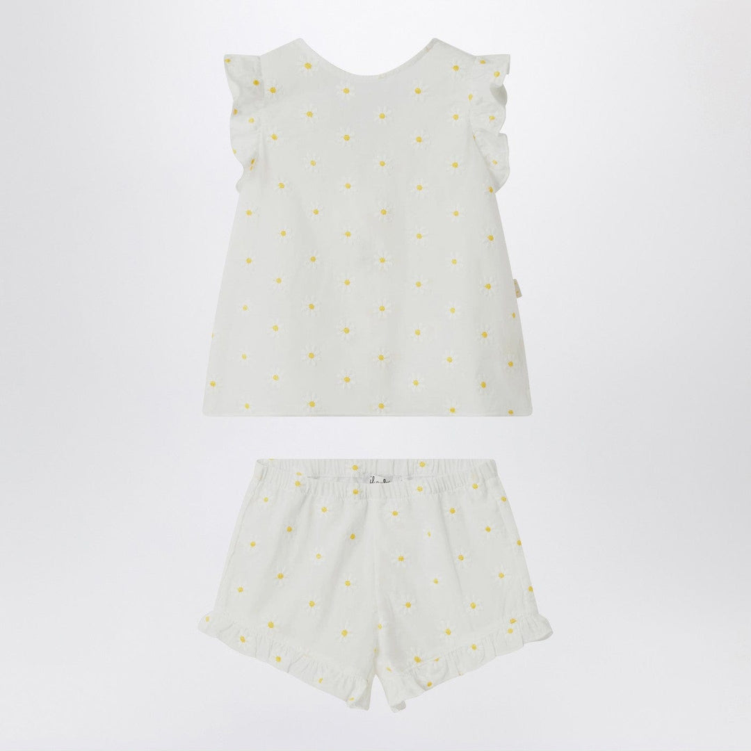 Apparel & Accessories 12 Il Gufo - Two-piece white set with floral embroidery Brand