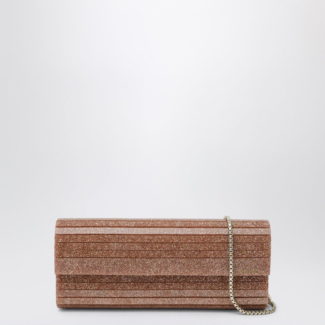 Apparel &amp; Accessories TU Jimmy Choo - Sweetie clutch in pink glitter acrylic fabric Brand