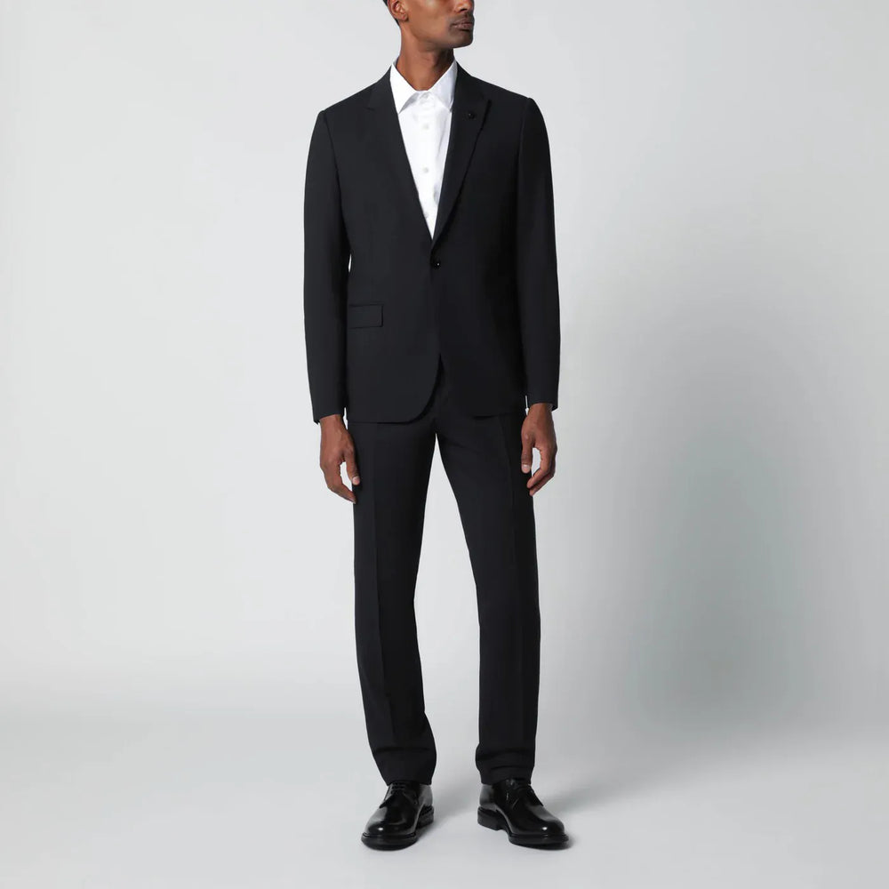 Lardini - Blue single-breasted wool-blend suit Brand Apparel & Accessories 48 IT