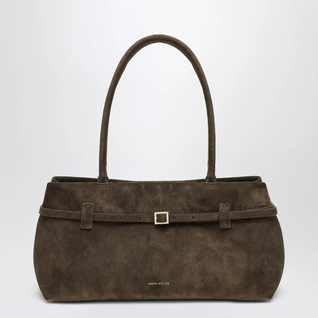 Manu Atelier - Le Cambon East West Tobacco suede bag Brand Apparel &amp; Accessories U