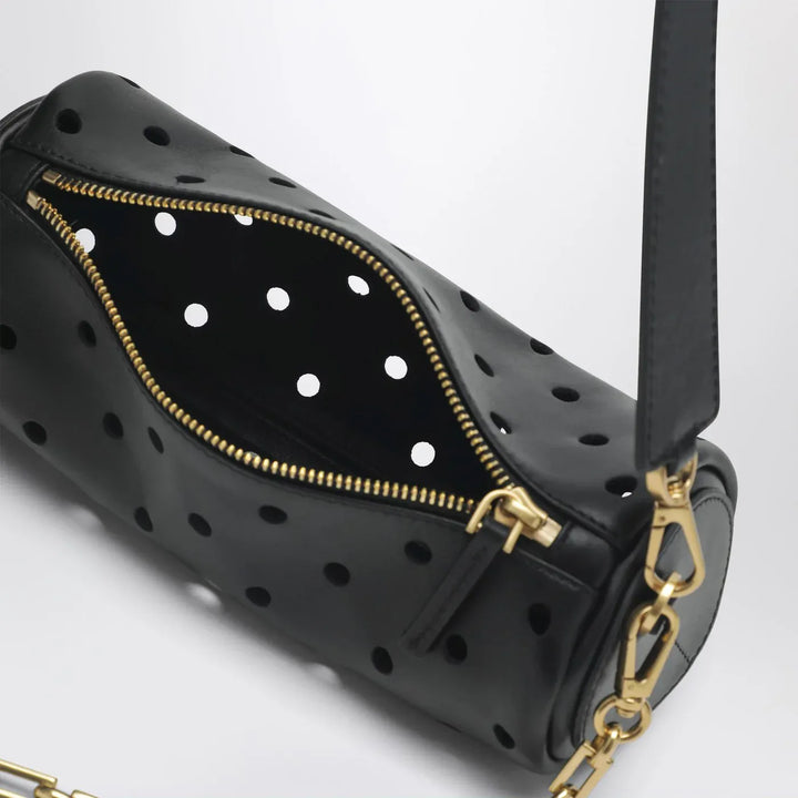 Manu Atelier - Mini Cylinder bag in perforated black leather Brand Apparel &amp; Accessories U