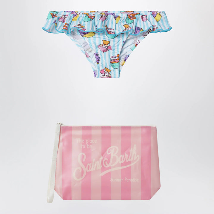 MC2 Saint Barth - Light blue striped swim briefs with pouch Brand Apparel &amp; Accessories 1Y