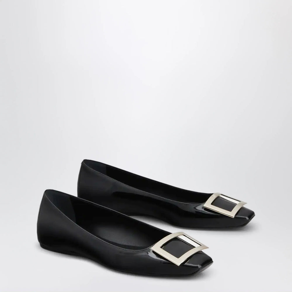 ROGER VIVIER - Black patent leather ballet flats Brand Apparel & Accessories