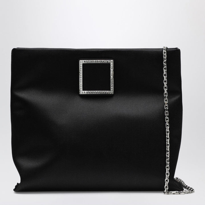 Apparel &amp; Accessories TU ROGER VIVIER - Trompette Clutch in black satin Brand