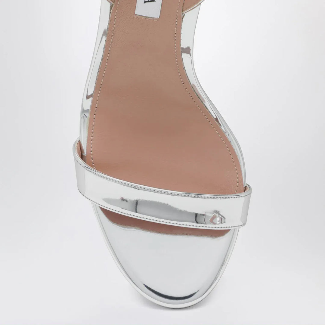 Aquazzura - So Nude 85 Silver Sandals Brand Apparel &amp; Accessories > Shoes 37,5 IT