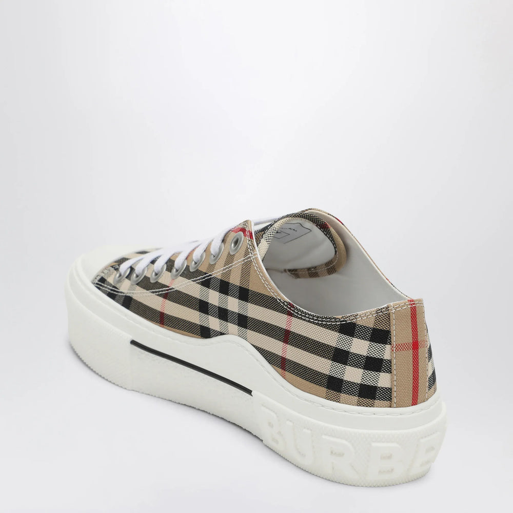 Burberry - Vintage Check Beige Sneakers Brand Apparel & Accessories > Shoes