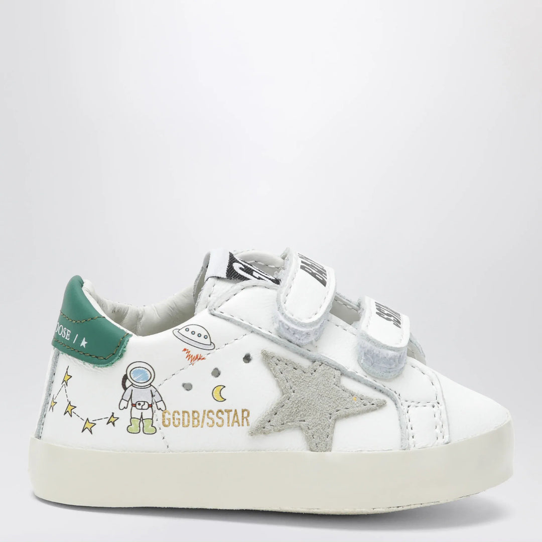 Golden Goose - Old School sneakers in white leather with astronaut detail Brand Apparel & Accessories > Shoes 16