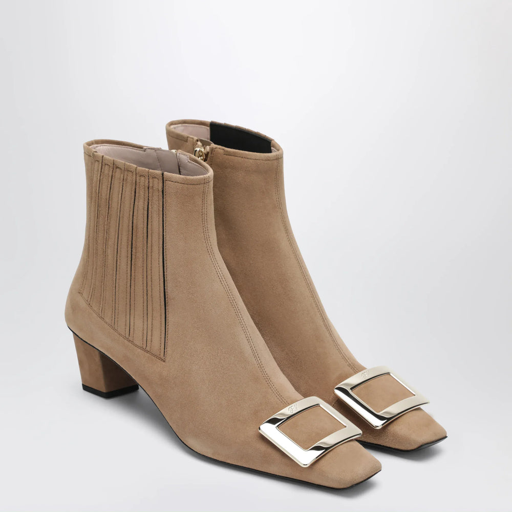 ROGER VIVIER - Belle Vivier suede ankle boots Brand Apparel & Accessories > Shoes
