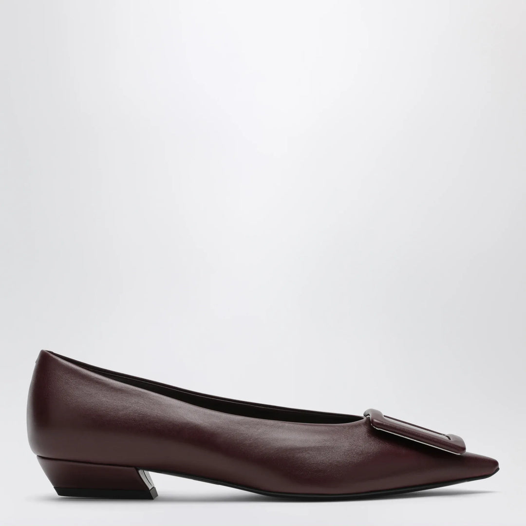 ROGER VIVIER - Gommettine ballerina in mosto-coloured leather Brand Apparel & Accessories > Shoes 36 IT