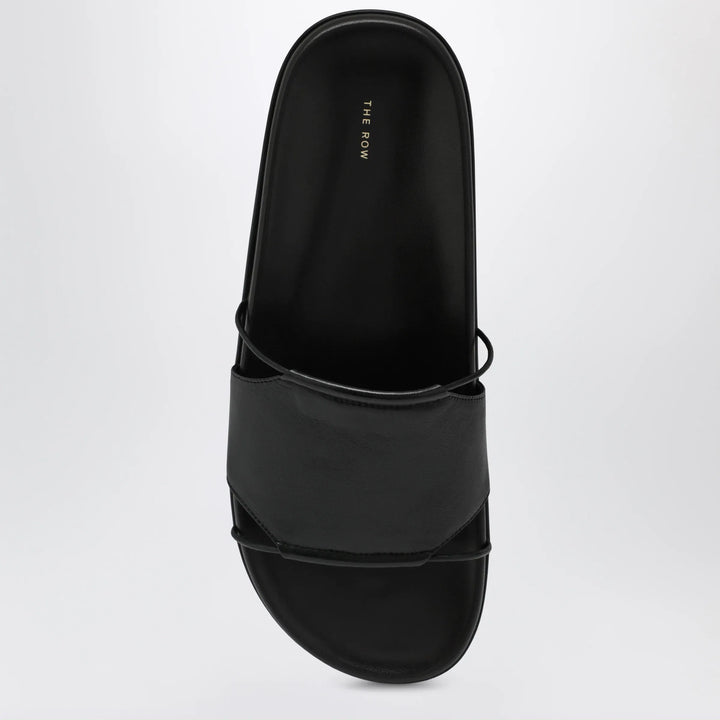 The Row - Vivienne Slide sandals in black nappa Brand Apparel &amp; Accessories > Shoes