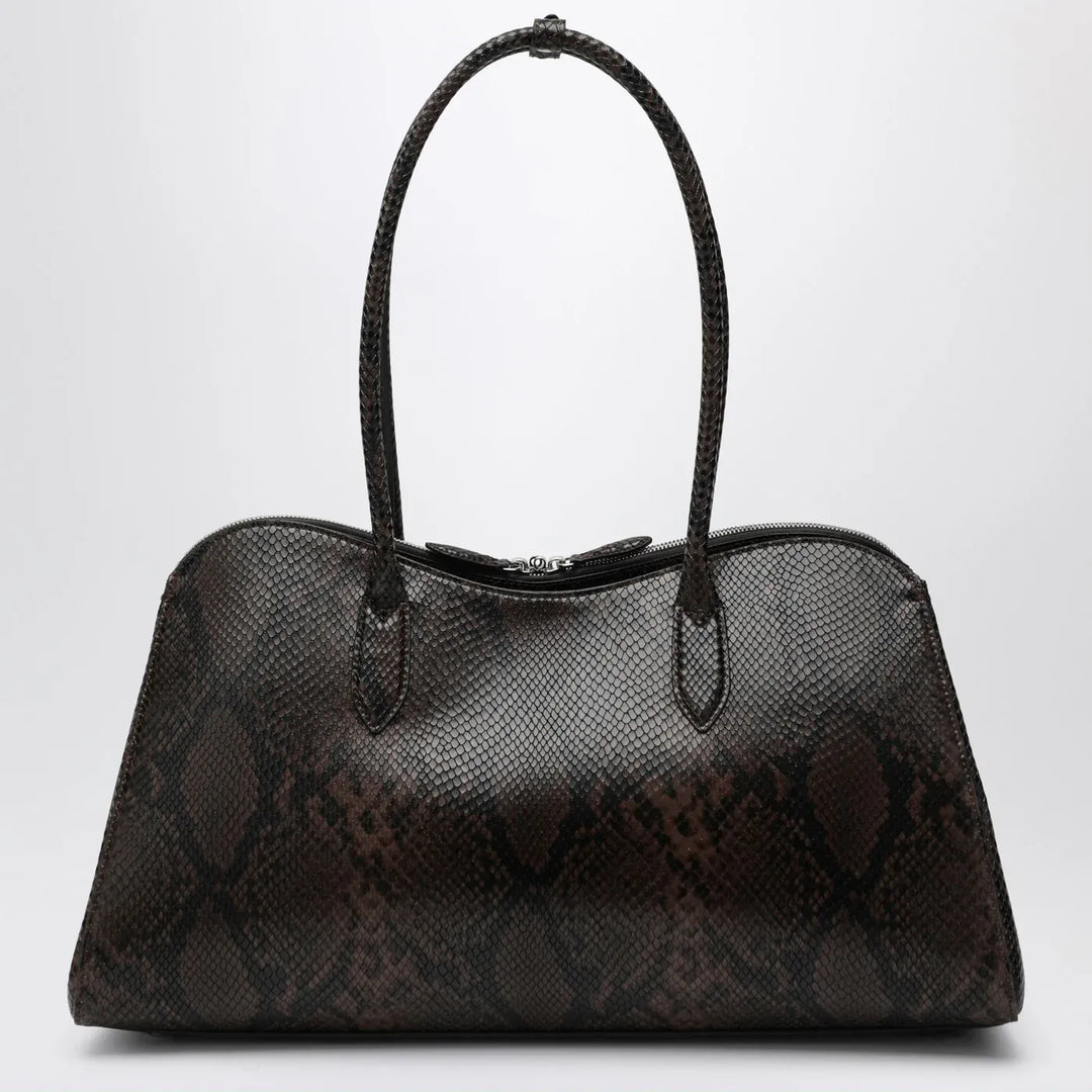 Stella McCartney - Espresso snake-effect Ryder tote bag Brand Apparel &amp; Accessories TU