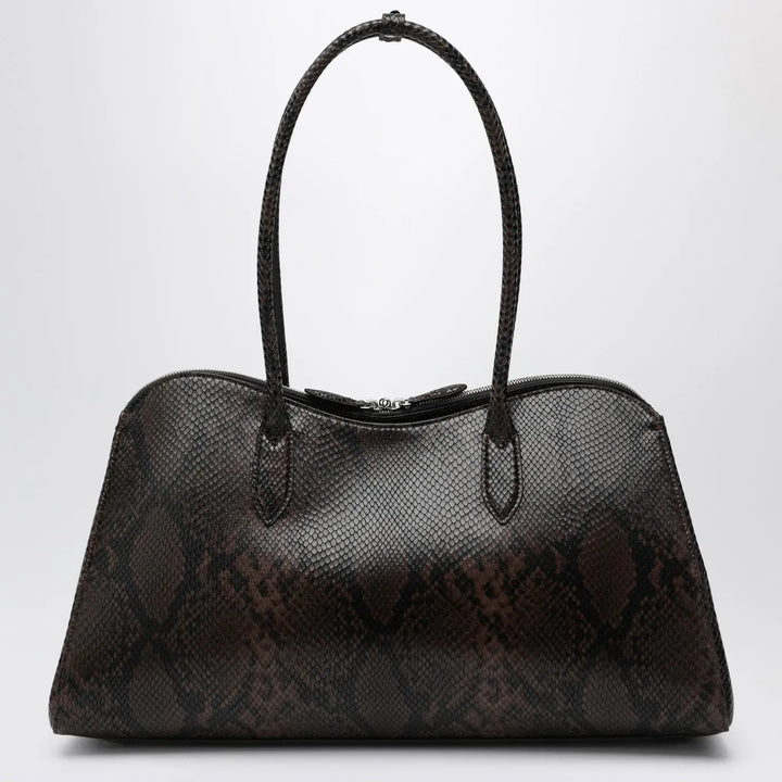 Stella McCartney - Espresso snake-effect Ryder tote bag Brand Apparel &amp; Accessories TU
