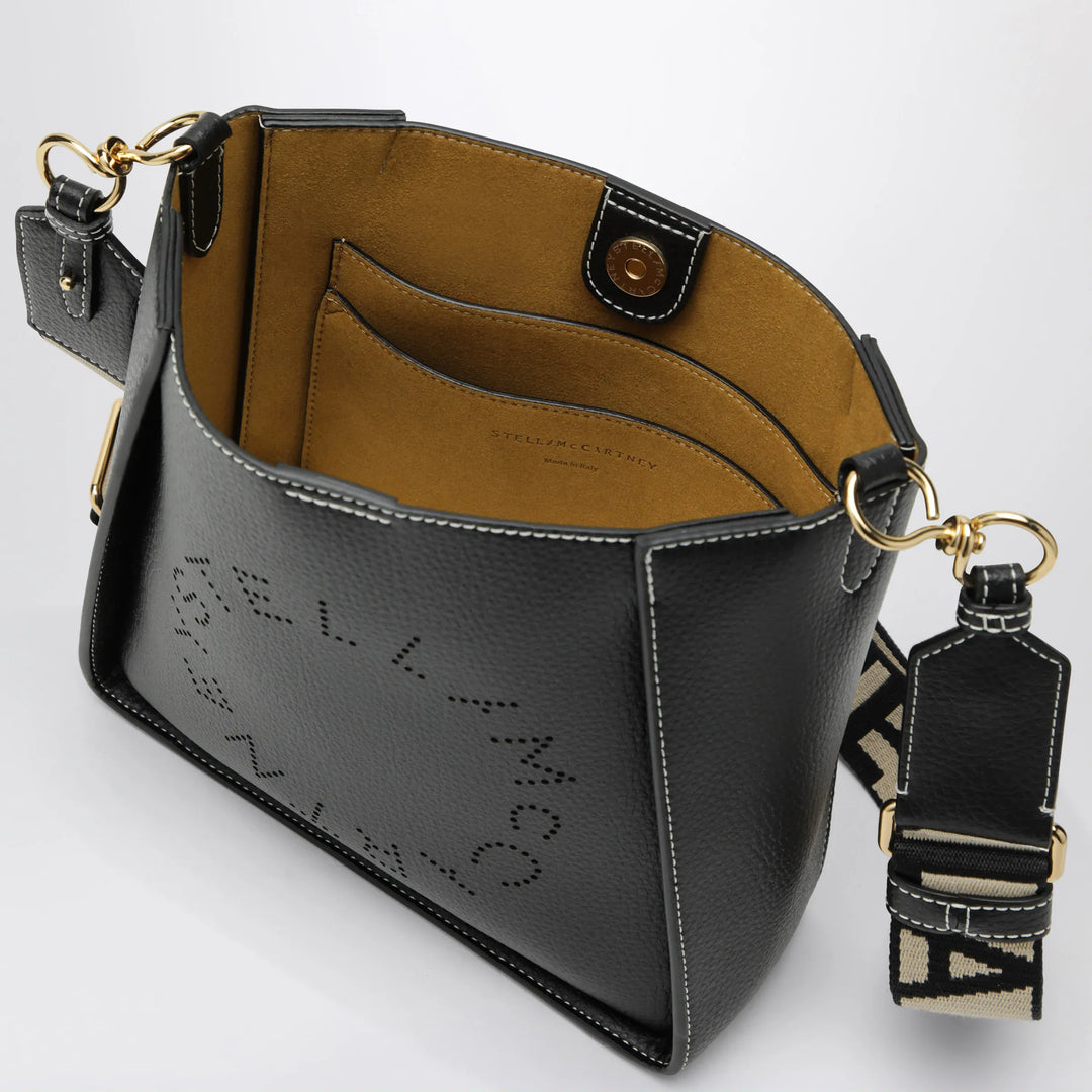 Stella McCartney - Square black crossbody bag with logo Brand Apparel &amp; Accessories U